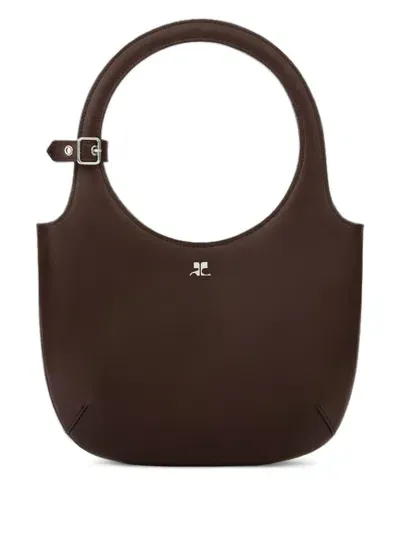 Courrèges Holy Tote Bag In Brown