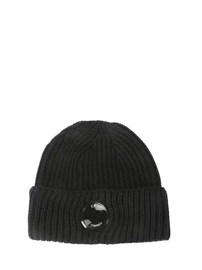 C.p. Company Beanie With Logo In Black