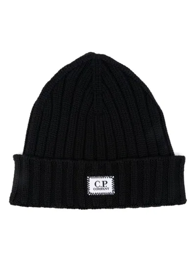 C.p. Company Logo-patch Beanie Hat In Blue