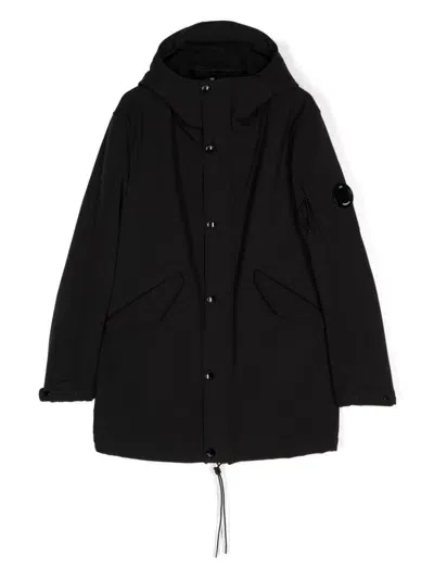 C.p. Company Kids' Shell Coat In Black