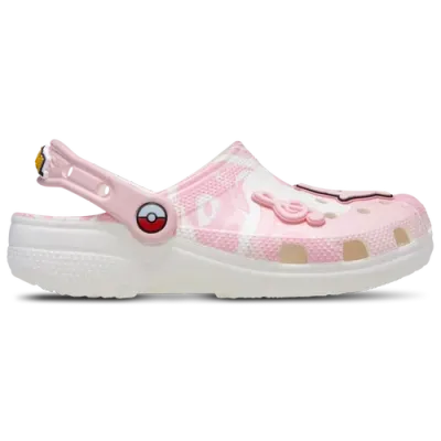 Crocs Kids' Girls  Pokémon Jigglypuff Classic Clogs In Pink/white