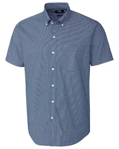 Cutter & Buck Strive Dit-dat Print Shirt In Blue