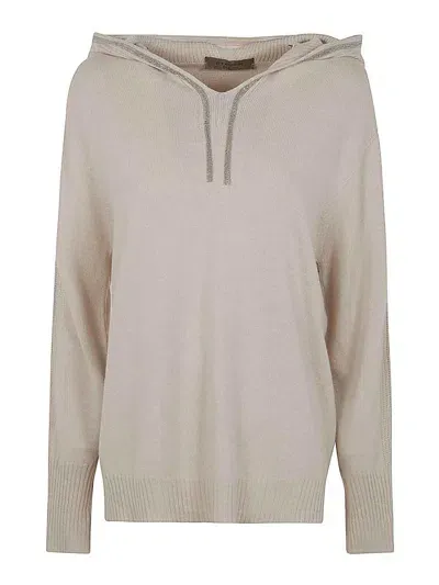 D Exterior D. Exterior Cashmere Hoodie In Neutrals