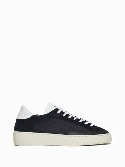 Date Levante Mens Black Leather Sneaker