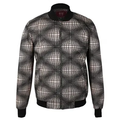 David Wej Men's Velvet Geometric Glitter Bomber Jacket – Gold