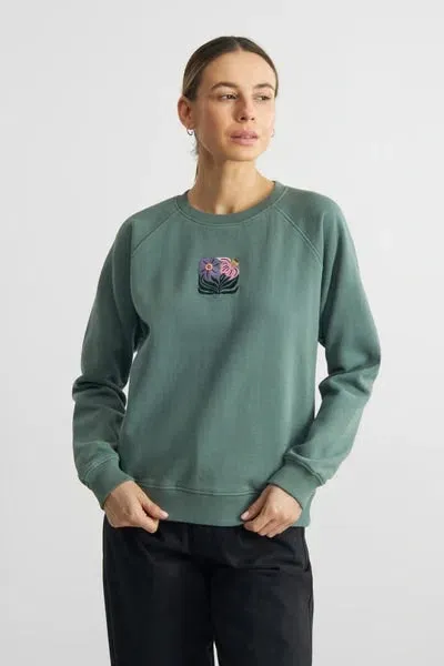 Dedicated Forest Daffodil Ystad Sweatshirt In Green