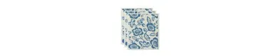 Design Imports Swedish Dishcloths For Kitchen Cleaning, Machine Washable Dishwasher Safe, 7.75 X 6.75", Blue Floral