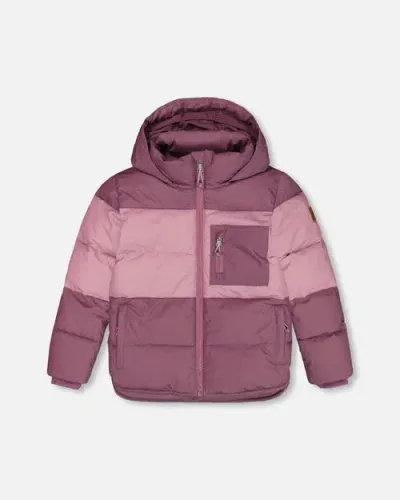 Deux Par Deux Kids'  Girl's Puffy Jacket Lilac And Purple In Purple Gumdrop