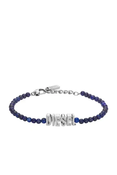 Diesel Blue Agate Beaded Bracelet