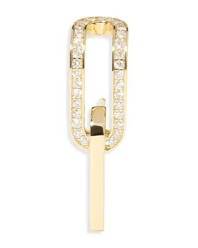 Dinh Van 18k Yellow Gold Maillon Diamond Mono Link Single Stud Earring