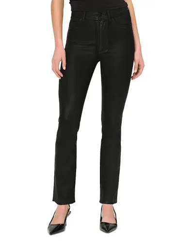 Dl1961 Halle High Rise Straight Leg Jeans In Black Coat