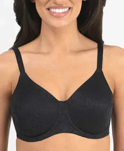 Dominique Jacqueline Jacquard Underwire Minimizer Bra, 7018 In Black