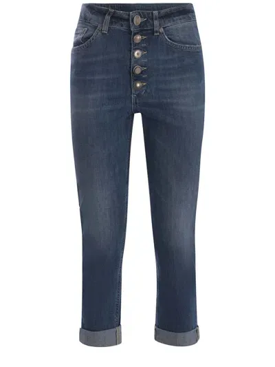 Dondup Koons Loose Jeans In Stretch Denim In Blue