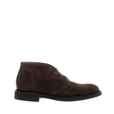 Doucal's Brown Boots Suede In Black