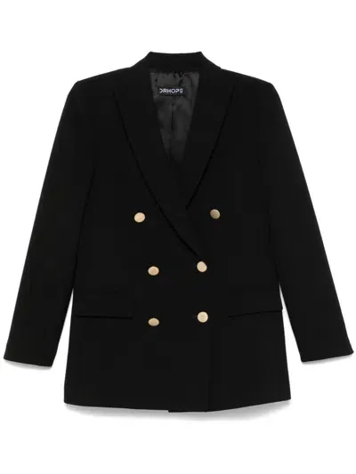 Drhope Double-breasted Blazer In Black