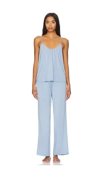 Eberjey Gisele Cami & Pant Pj Set In Wedgewood Blue