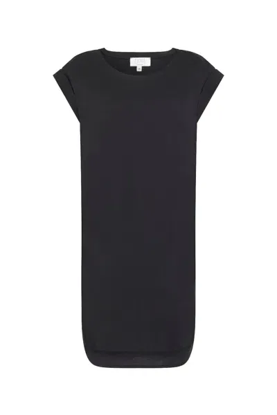 Eight Tees Women's Fold Sleeves Tee Dress - Black