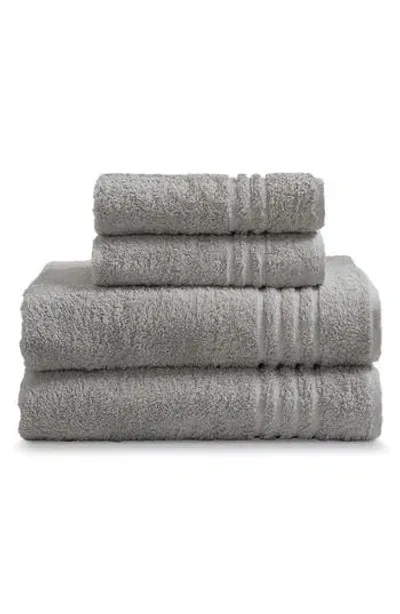 Ella Jayne Home Solid Cotton 4-piece Towel Set In Grey