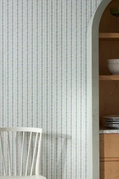 Ellen Merchant Striped Wallpaper In White