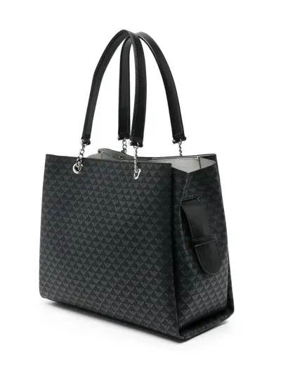 Emporio Armani Logo Tote Bag In Black