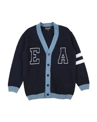 Emporio Armani Babies'  Toddler Boy Cardigan Midnight Blue Size 7 Polyamide, Wool, Viscose, Cashmere