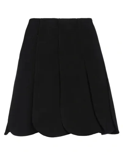 Emporio Armani Woman Mini Skirt Black Size 10 Virgin Wool, Polyamide