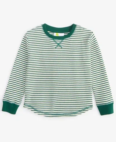 Epic Threads Babies' Toddler Boys Cane Striped Thermal Top, Created For Macy's In Angel White