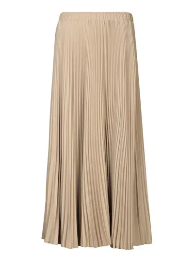 Ermanno Scervino Long Beige Pleated Skirt