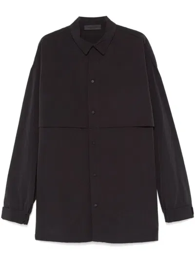 Essentials Storm-flap Overshirt In Black