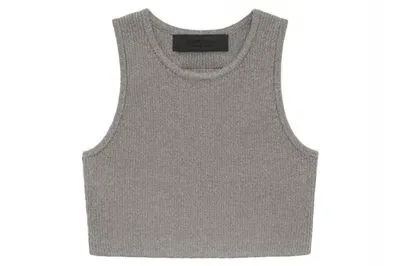 Pre-owned Fear Of God Essentials Core Collection Women's Knit Sport Tank Heather Grey