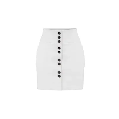 Feel The Lotus Women's Maia Safari Mini Skirt In White