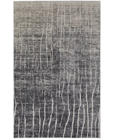 Feizy Kano 39lif 6'7"x9'6" Area Rug In Black,gray