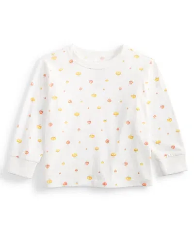 First Impressions Baby Boys Mushroom Printed Long-sleeve T-shirt, Created For Macy's In Angel White