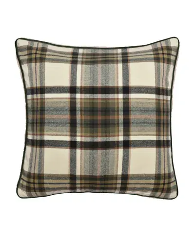 Five Queens Court Daniel Plaid Euro Sham In Forest