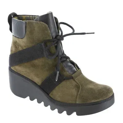 Pre-owned Fly London Blom Women's Boot - Khaki/black