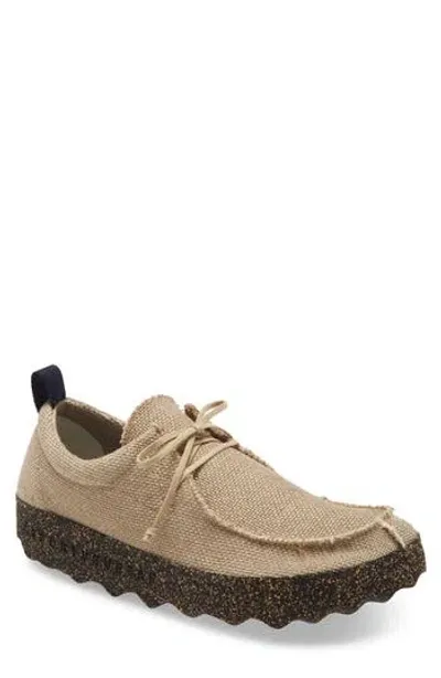 Fly London Chat Moc Toe Derby In Sand/black