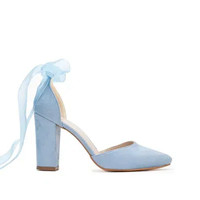 Forever & Always Shoes Women's Gisele - Baby Blue Wedding Shoes With Ribbon