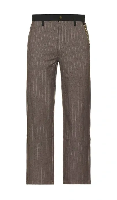 Former Harmony Pinstripe Pant In Brown