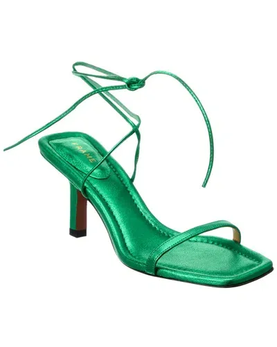 Frame Denim Le Ozzie Leather Sandal In Green