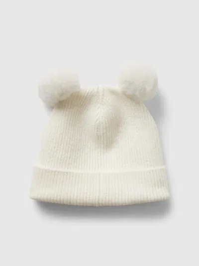 Gap Babies' Toddler Cashsoft Pom Beanie In Off White