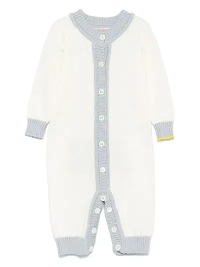 Gensami Babies' Contrasting-trim Romper In White