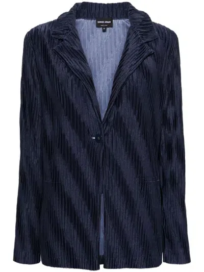 Giorgio Armani Coats & Jackets In Blue