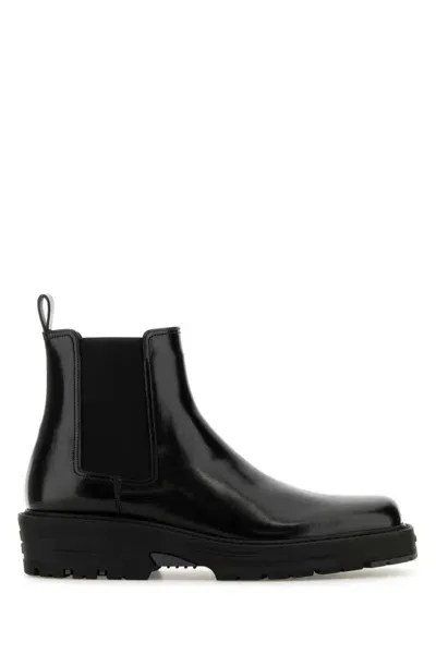 Givenchy Black Leather Chelsea Ankle Boots