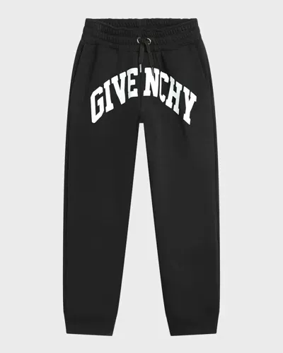 Givenchy Kids' Boy's Logo-print Sweatpants In Black