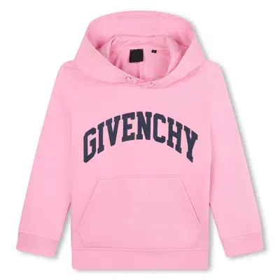 Givenchy Kids' Felpa Con Stampa In Pink