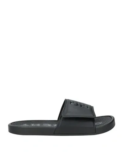 Givenchy 4g-debossed Slides In Black