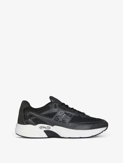 Givenchy Nfnty-52 Runners In Synthetic Leather And Mesh In Black