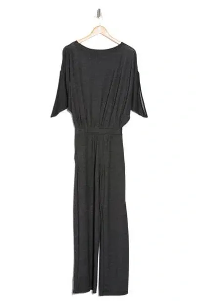 Go Couture Raglan Sleeve Jumpsuit In Gray