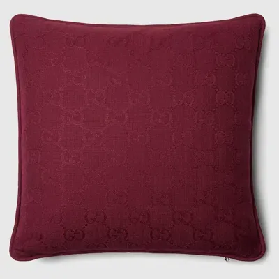 Gucci Gg Viscose Cushion In Red