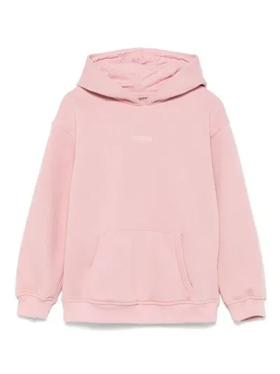 Guess Kids' Teddy Bear-print Hoodie In Pink